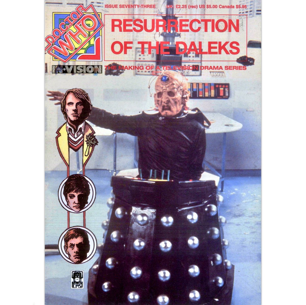 keithburton16's tweet image. Here is the cover for the issue of #InVision reviewing 1984 #DoctorWho television story #ResurrectionOfTheDaleks. This fanzine was published by #CybermarkServices in #1997.