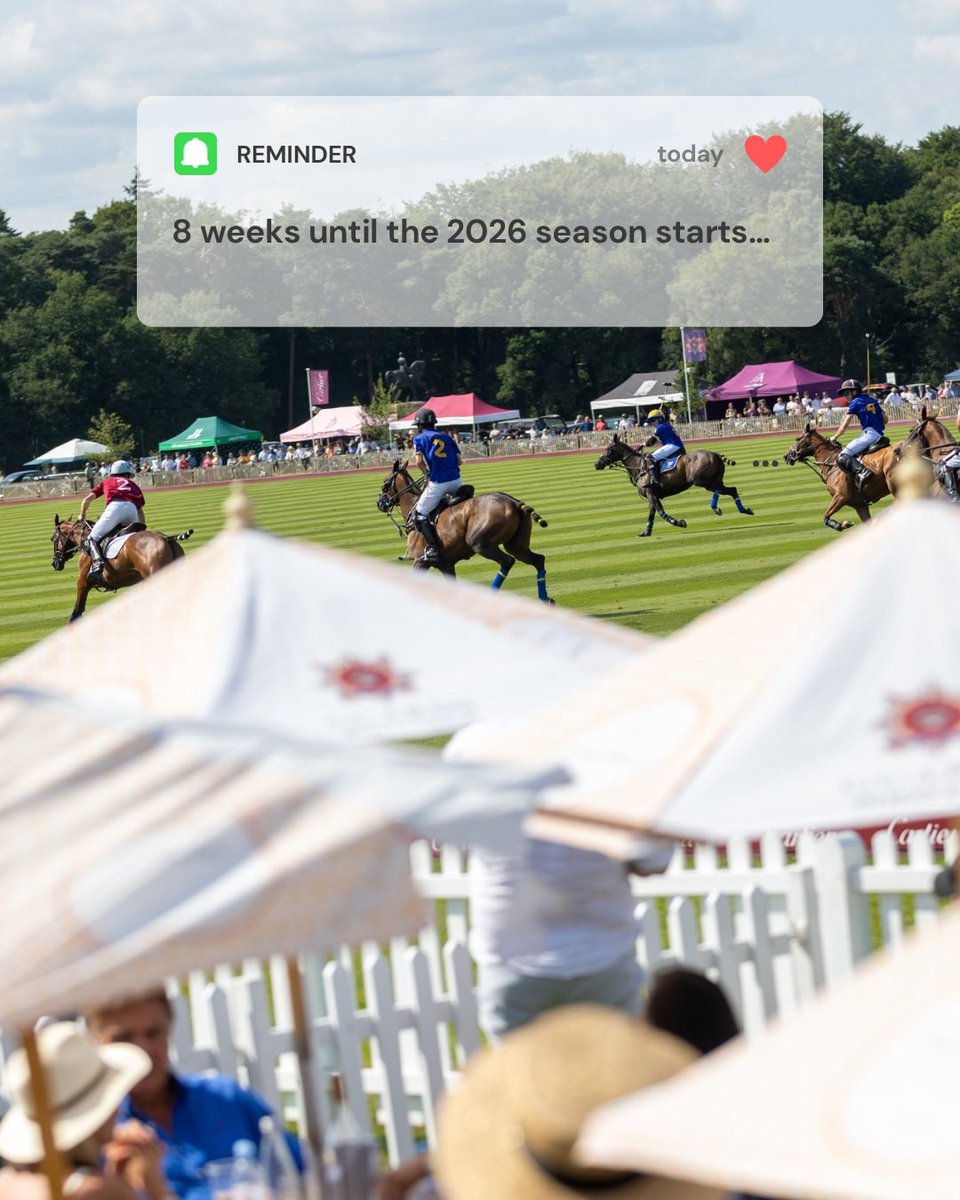 guardspoloclub's tweet photo. Reminder; in just 8 week this is what your weekends will look like again 🐎🥂🐴 #guardspoloclub https://t.co/3SJqT5x6bT