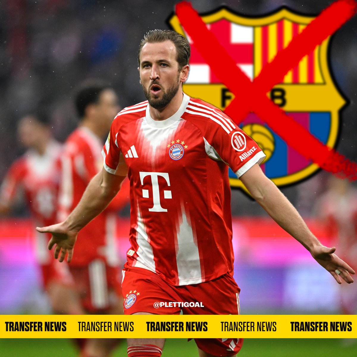 Plettigoal's tweet photo. 🚨❌ New rumors linking Harry #Kane with FC Barcelona are wide of the mark. Regardless of who becomes president, a move to Barca in the summer currently is neither planned nor realistic.   

Kane also addressed the alleged contact from presidential candidate Xavier Vilajoana yesterday, saying: “I haven’t heard anything about that. My father and brother haven’t told me anything. I’m very happy here.”

FC Bayern are still keen to extend his contract until 2028 or 2029. Initial talks have already begun, and Kane himself is open to signing a new deal. @SkySportDE 🏴󠁧󠁢󠁥󠁮󠁧󠁿