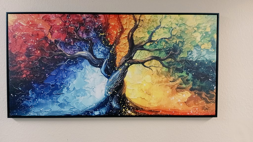 CANDER333's tweet photo. I see so much in this painting that I spent an hour staring at it. Cosmic Beauty, divine struggle, infinite growth despite various forces at work, and complexities of life. What do you see? https://t.co/iSmOqkDelO