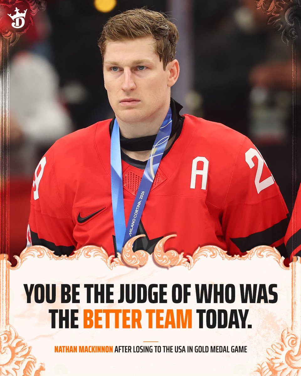Here’s Nate MacKinnon wearing that silver medal and STILL has the absolute balls to say that.

This pathetic display is the REAL Canadian national character the entire world outside Canada is finally waking up to:

Entitled. Whiny. Bitter.

World-class sore-loser crybabies.