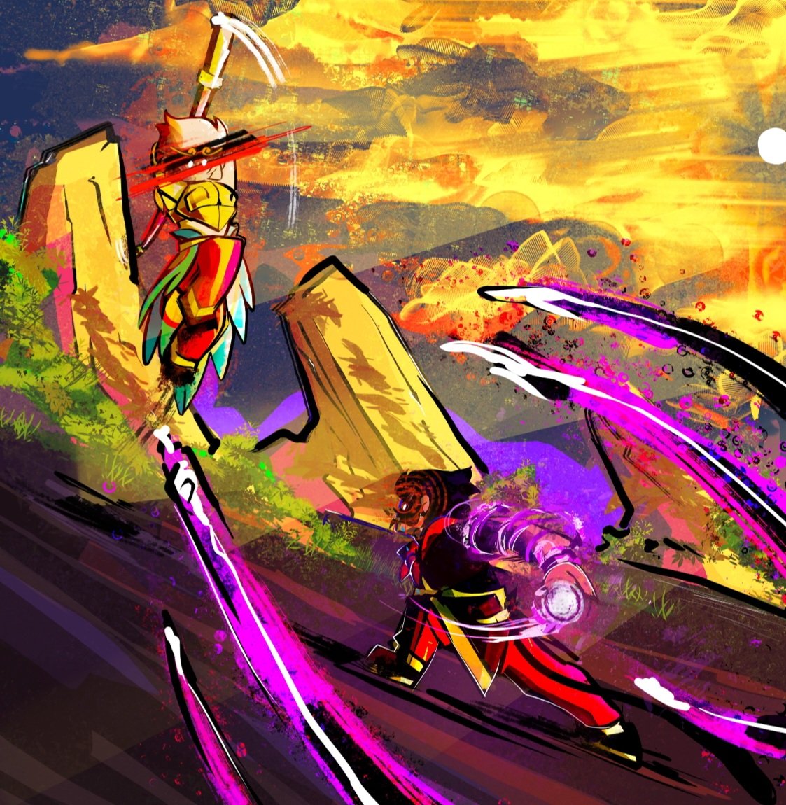 Late day 5 - Fight! Tried going for something more effects based in this one, and day six <a href="/SweetLin13love/">||SweetLin🍭||#RenewLegoMonkieKid</a>
#ShadowpeachWeek2026
#shadowpeach #shadowpeachweek2026
#LMKfanart #Monkiekid