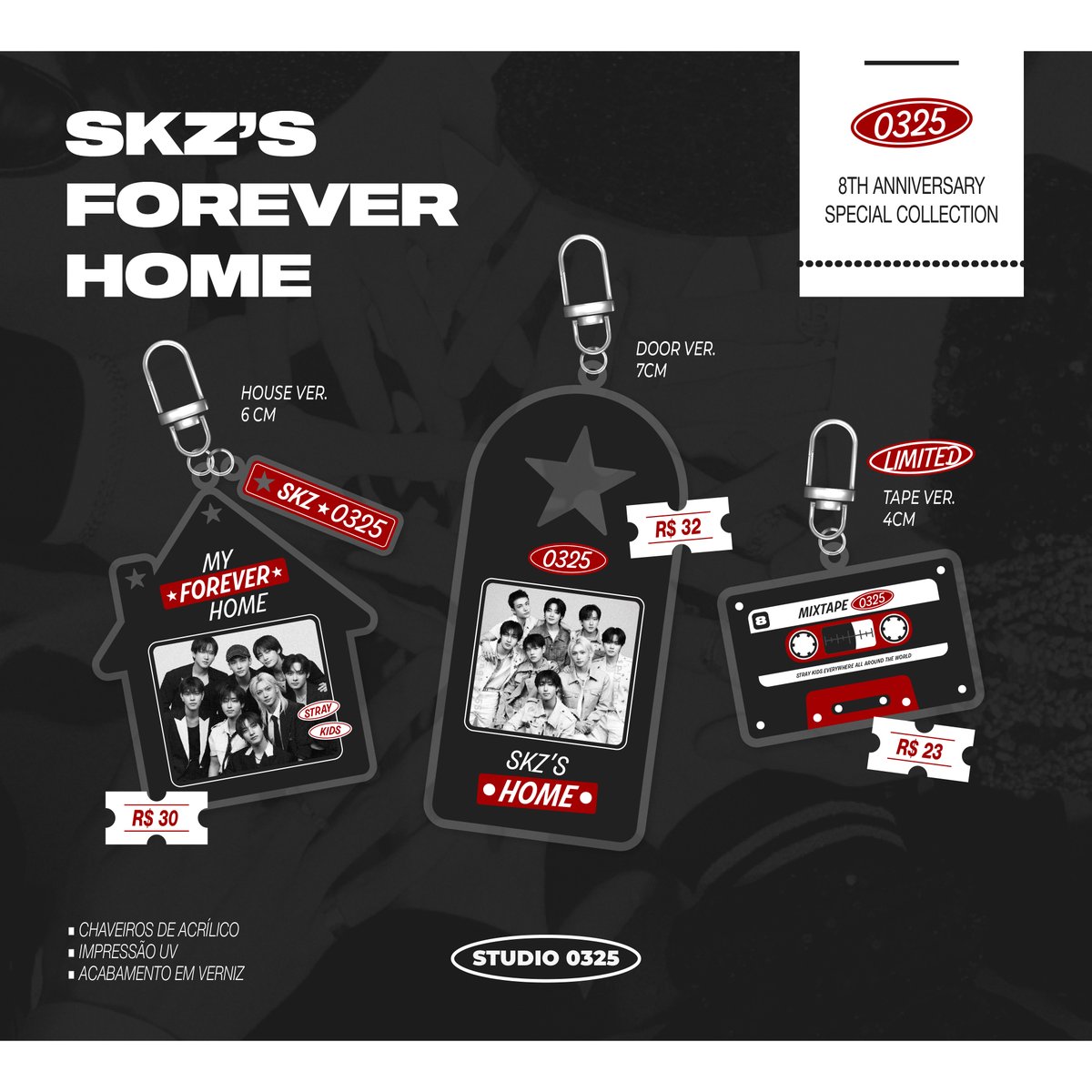 euteamo3racha's tweet photo. 🗯️pesquisa de interesse
chaveiros skz 8th anniversary 

o skz faz 8 anos em março e eu planejei esses chaveirinhos de acrílico em homenagem aos queridos pra loja (@studio_0325) e queria saber se alguém teria interesse em uma possível pré-venda!

mais informações abaixo. https://t.co/hIQpzip4a3
