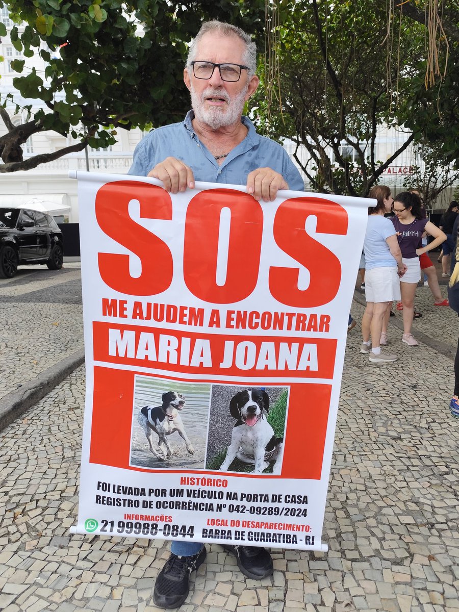 VAMOS AJUDAR A ENCONTRAR MARIA JOANA. LEVADA EM BARRA DE GUARATIBA (RIO DE JANEIRO) #30MILHOESDEORELHAS #DOMINGOPORORELHA
Instagram de contato: instagram.com/tiobigemariajo…