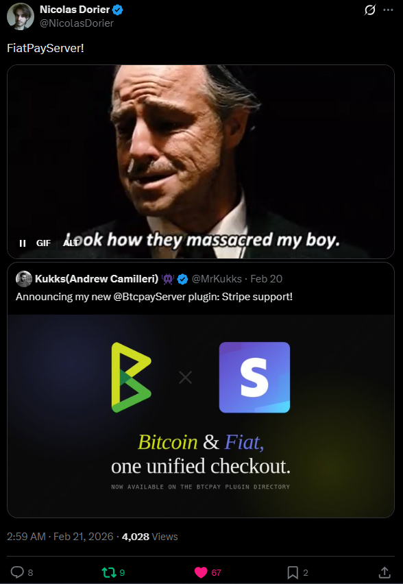 BTCPay Server tweet media
