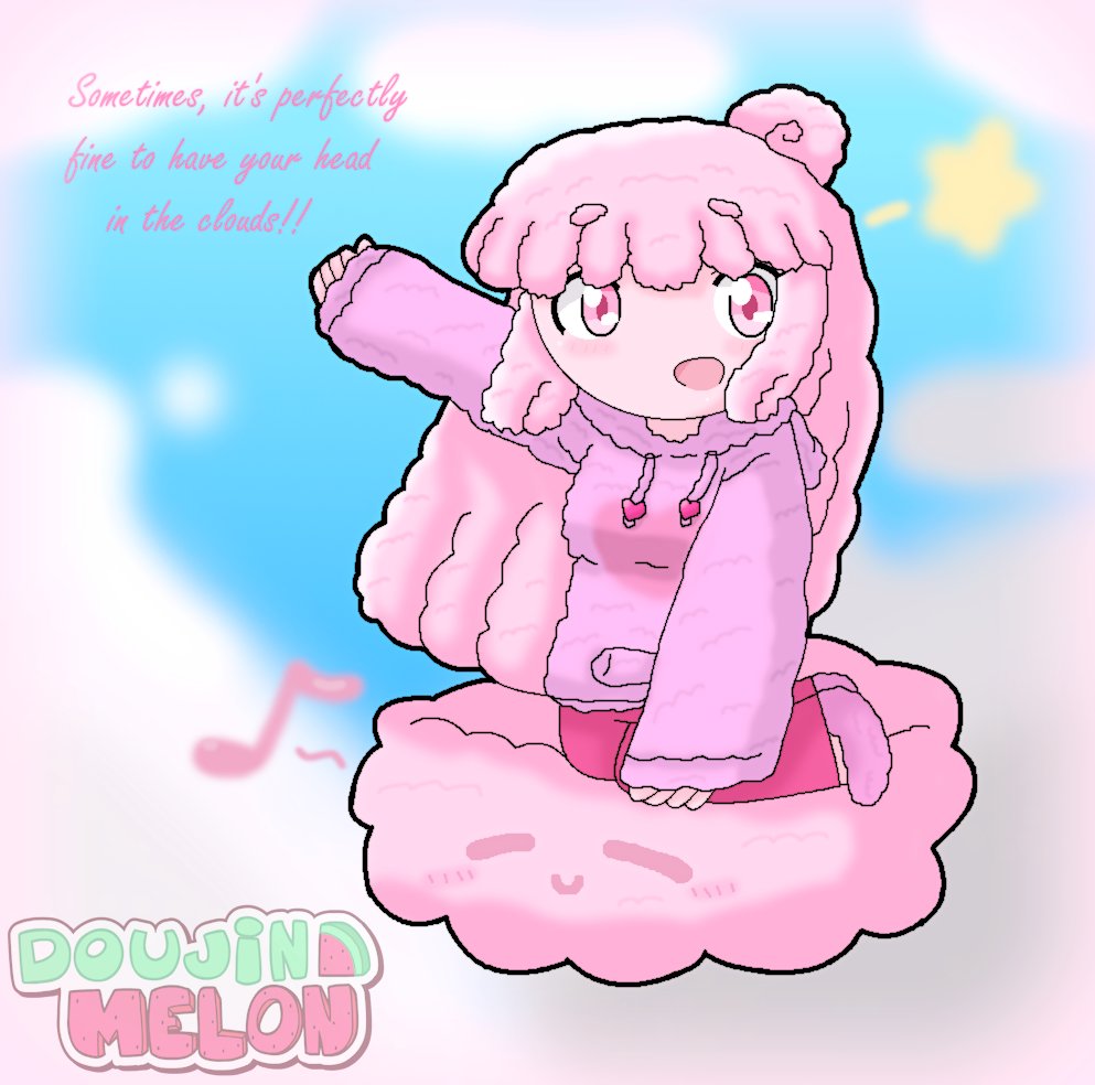 brand new OC in the works. more on this fluffy pink cloud girl soon! 💖💕
#originalcharacter 
#OCart 
#originalart 
#artwork 
#イラスト