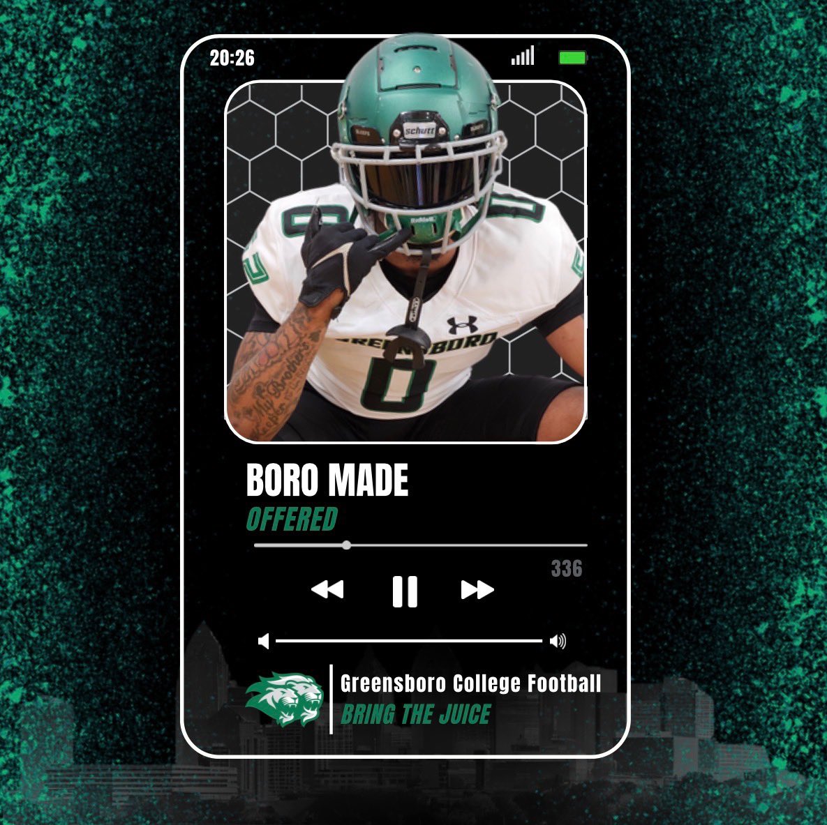 ziggycrom21's tweet photo. Blessed to receive my first offer from Greensboro college!#AGTG
@CoachWebb_704 @CoachAlGlenn @CoachTorain_16 https://t.co/rFp4C4guqf