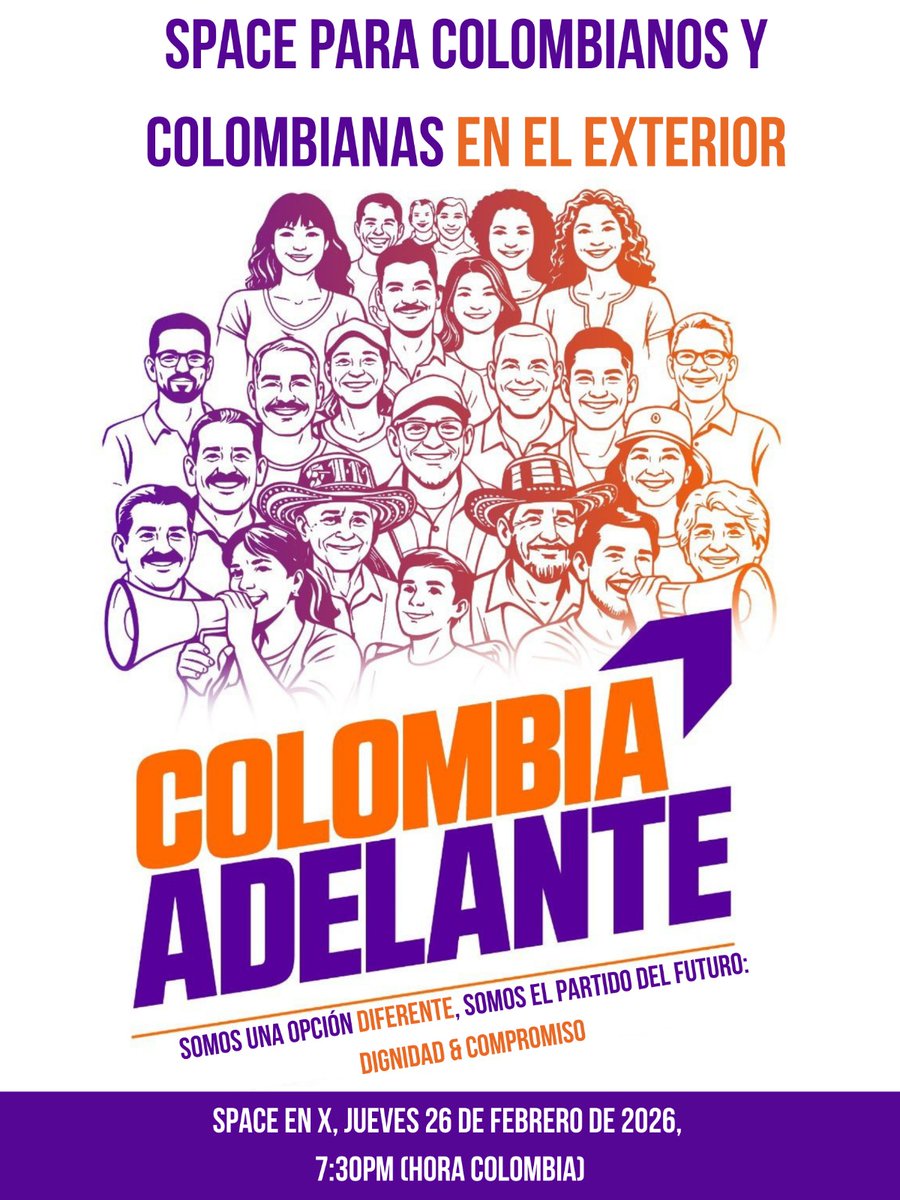 🌎🇨🇴 Colombianos y colombianas en el exterior: conversemos sobre la política y los últimos sucesos del país.

Jueves 26 de febrero, 7:30pm (hora Colombia)

¡Los esperamos!

Enlace 👇 x.com/i/spaces/1Oxwb…