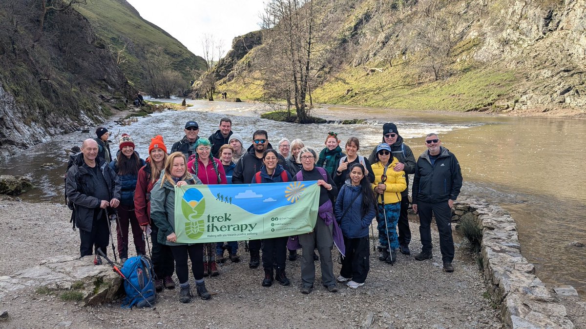 TrekTherapy's tweet photo. Another successful 'Selfcare Sunday' event today at Dovedale in the Peak District. Thanks to all our attendees who joined us today @TNLComFund #wellbeing #peakdistrict #natureconnection https://t.co/oYmu143f3N