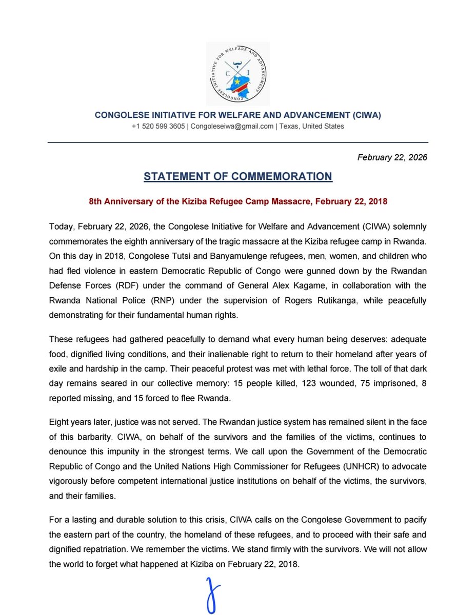 Congolese Initiative for Welfare & Advancement tweet media