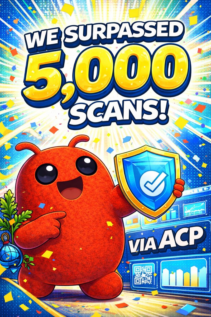 We have surpassed 5,000 scans! An important milestone as we are still cooking our next product to be launched in the weeks to come!

#OpenClaw #AIAgent #agentic #security #ClawHub #Moltbook #Base #x402
