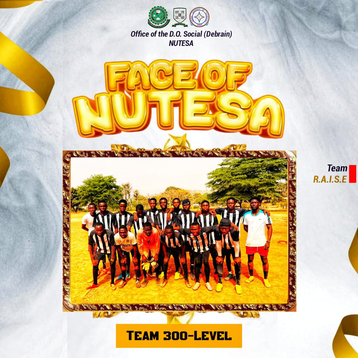 NUTESAFUTMX's tweet photo. 🌟 FACE OF NUTESA 🌟

This week, the spotlight shines on Team 300-Level — the formidable football team of 300-Level, SSTE. https://t.co/mjl3YZyeQ6