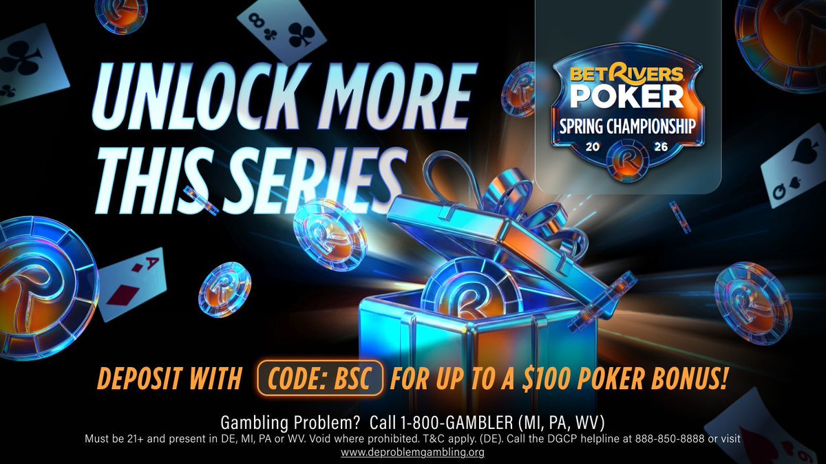 ♠️ The Spring Championship is HERE ♠️

And the 100% Deposit Boost is officially LIVE.
Deposit with code BSC for a match up to $100.

Earn $1 for every $5 in eligible rake/fees as you play.

Let's shuffle up and deal! 🔥