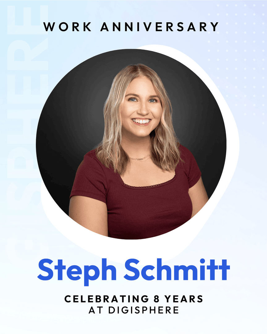 digispheremkt's tweet photo. Today, we’re celebrating Stephanie, who marks an incredible 8 years with DigiSphere Marketing as one of our amazing SEO Specialists! 🌟

And as if being a rockstar SEO wasn’t enough, Steph recently stepped into an even more important role as a new mom to a baby boy 💙. https://t.co/5rxF54hmOi