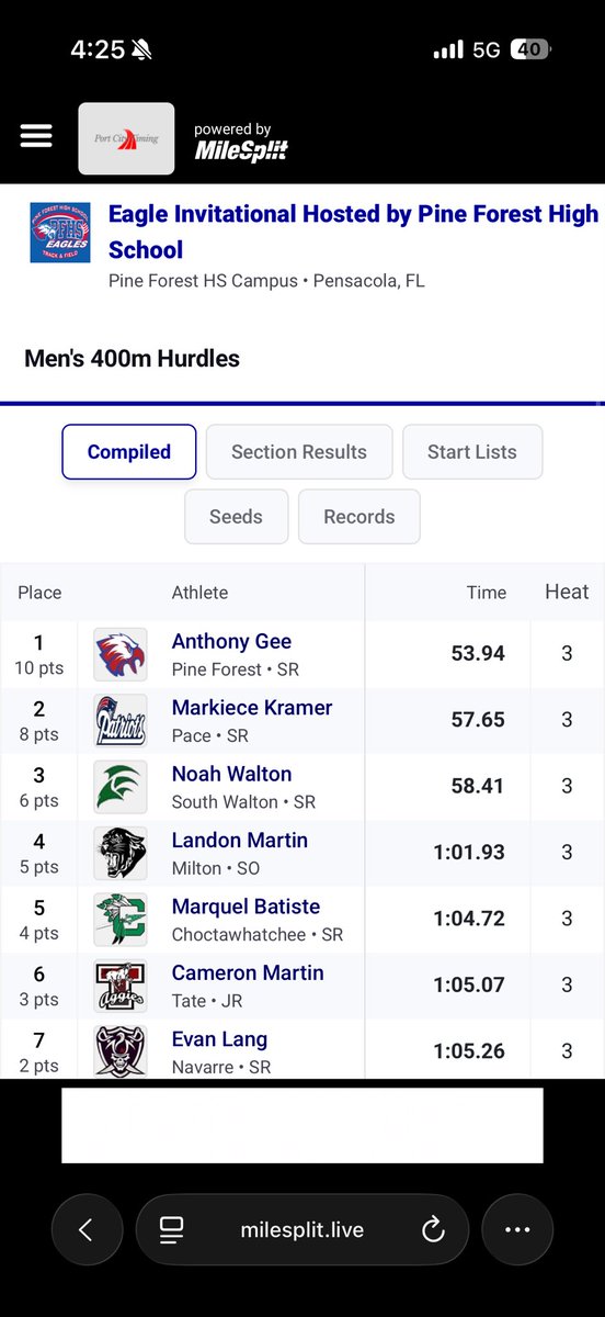 AnthonyGee_07's tweet photo. 2nd time running hurdles this season lane 4 both races. 14.4, 53.9 https://t.co/3uiFbVkD4V