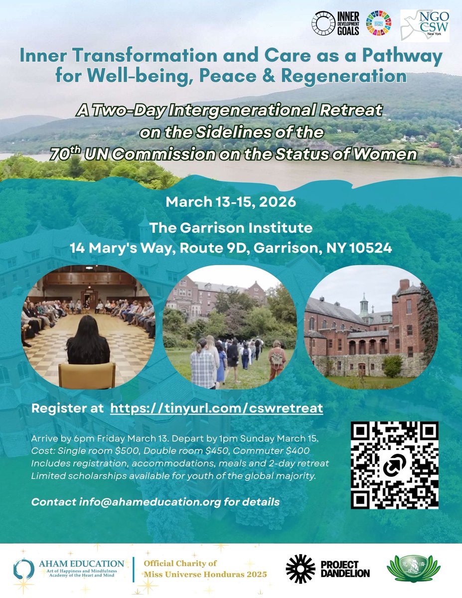 knelleeb's tweet photo. Register by Feb 22 - Mindfulness Retreat for UN Women Conference, Garrison NY - https://t.co/xtfqpG5jcy https://t.co/XwFJzVqXuc
