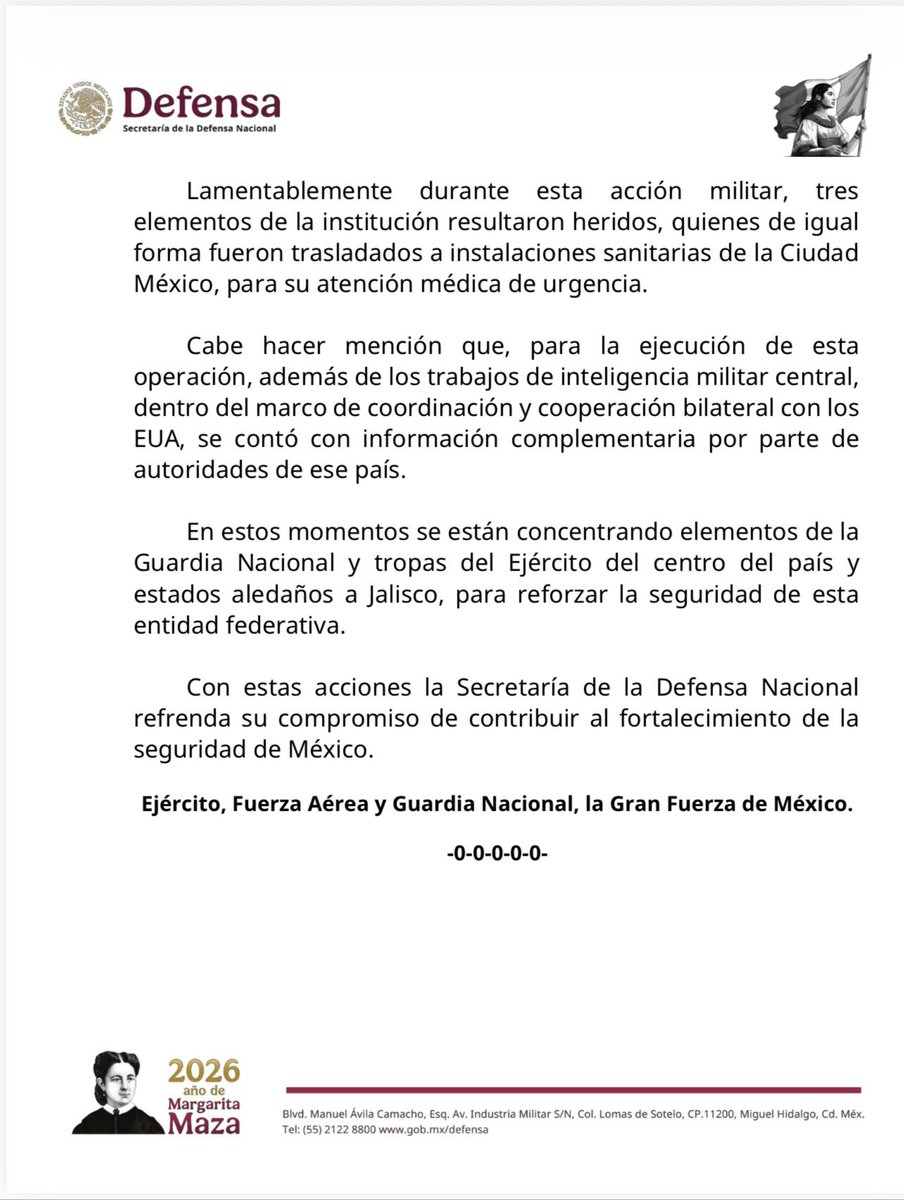 NO pudieron detener al Mencho para juzgarlo. NO pudieron proteger ni en el Aeropuerto Internacional de Guadalajara. NO pudieron evitar fuga de reos que es de manual. NO pueden evitar narcobloqueos en Cancún, Michoacán, Puebla, Etc.

NI INFORMAN. NI CUIDAN A NADIE.
NO GOBIERNAN.