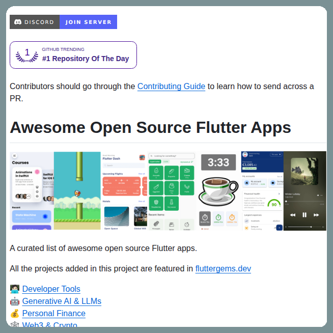 tom_doerr's tweet photo. Directory of open source Flutter applications

https://t.co/J1slelOySR https://t.co/nt3mLpW7qH