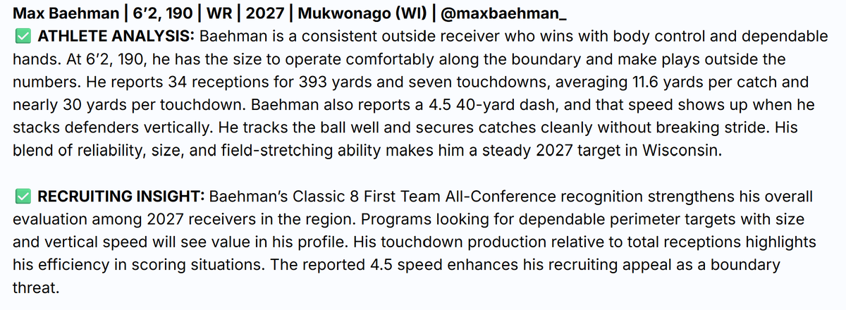 Max Baehman 2027 tweet media