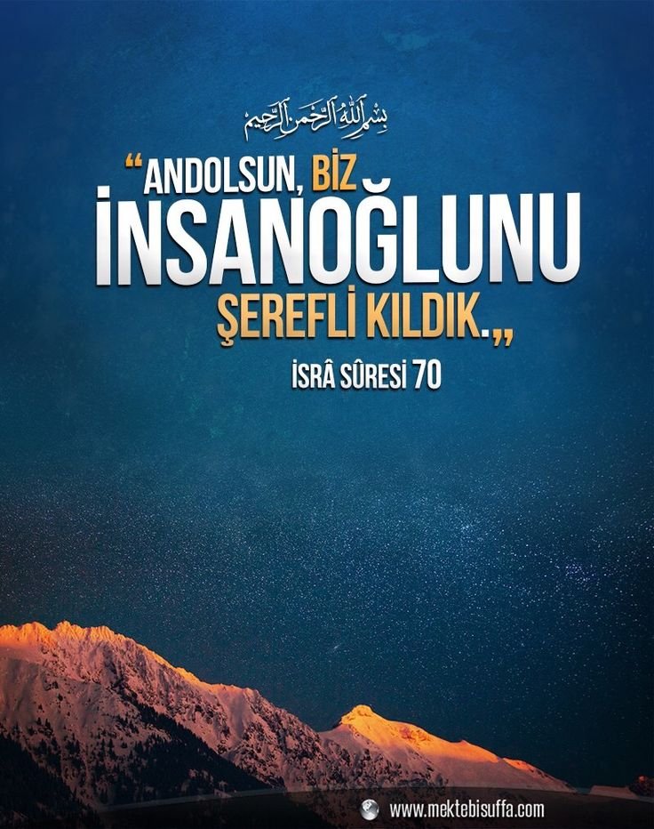 ERDIBALIBEY's tweet photo. 🔹Andolsun, biz insanoğlunu şerefli kıldık...

📚 İsra Sûresi / 70 https://t.co/y2gs5Wfr7n