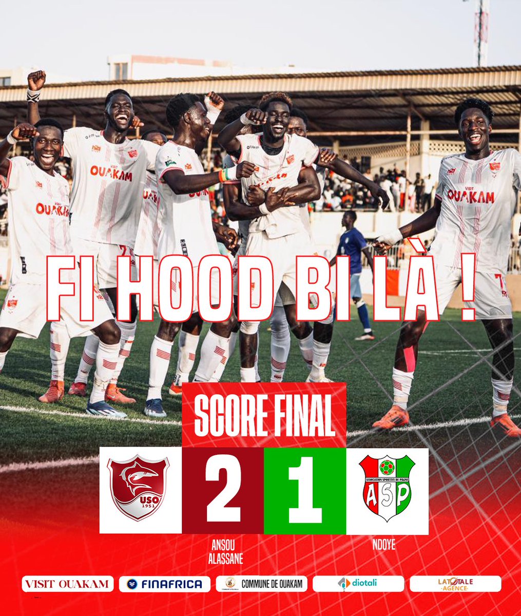 us_ouakam's tweet image. 𝐅𝐈𝐍 𝐓𝐄𝐌𝐏𝐒
Au final🔚  c’est 𝐎𝐔𝐀𝐊𝐀𝐌 qui gagnent 💪🏽 𝐔𝐒𝐎 2️⃣🆚1️⃣ 𝐀𝐒𝐏

#LSFP #USOASP #VisitOuakam #Finafrica #Diotali