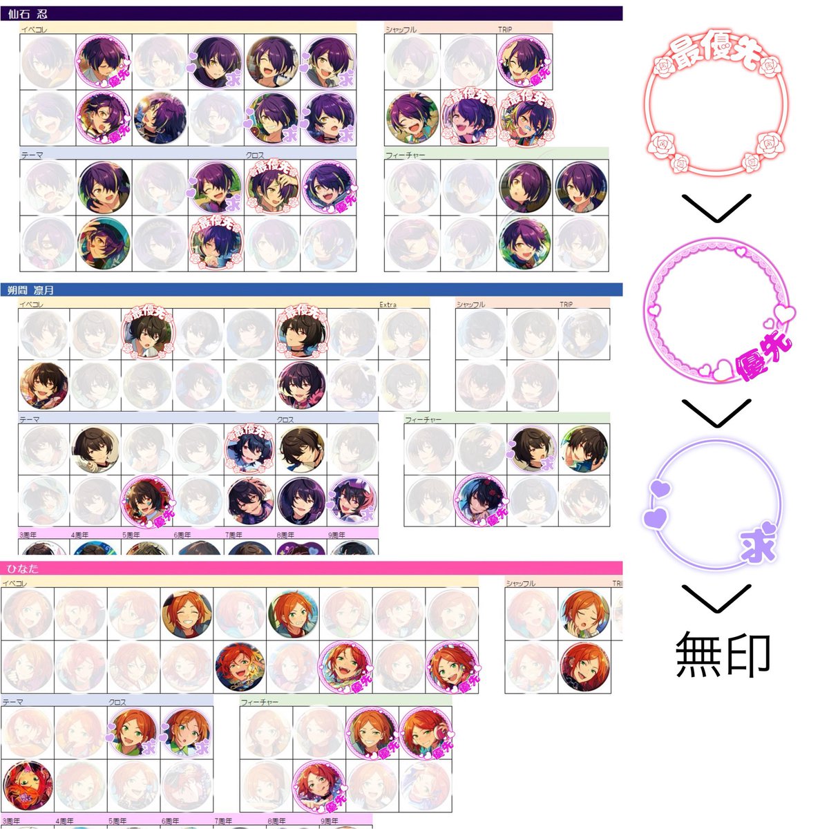 あんスタ コレクション 缶バッジ コレ缶 交換 譲渡 [譲] 1~3枚目 [求