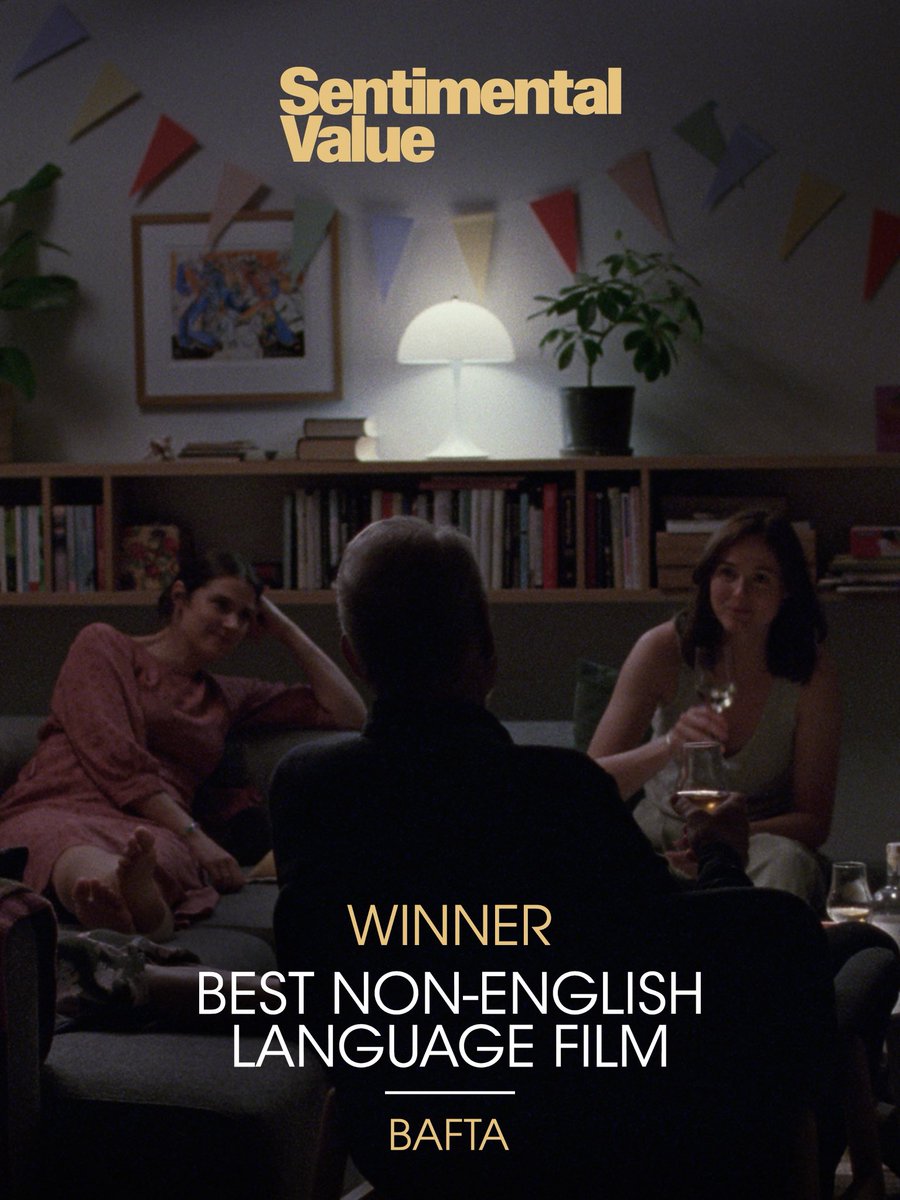 SENTIMENTAL VALUE has won Best Non-English Language Film at the #EEBAFTAs! 🏆