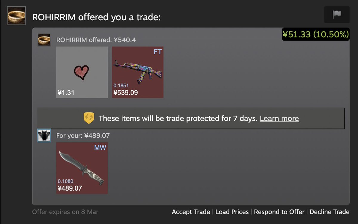 olafkswg - Buying Skins 95% tweet media