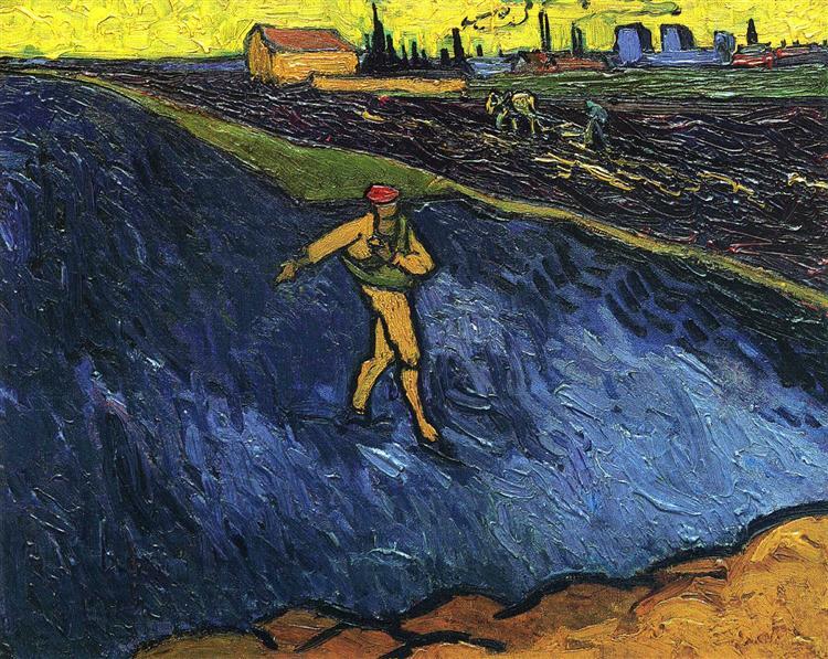In Arles, Van Gogh often painted on coarse-weave canvas. 
Its rough texture caught the light of his impasto strokes, turning the fabric into part of the painting’s rhythm and voice. #artbots #vangogh