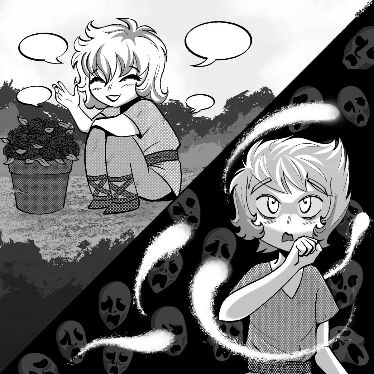 HC: They never beat the schizophrenia allegations… maybe that's why they are friends 😌✨

#SaintSeiya #PiscesAphrodite #CancerDeathMask #fanart #聖闘士星矢 #魚座のアフロディーテ #蟹座のデスマスク