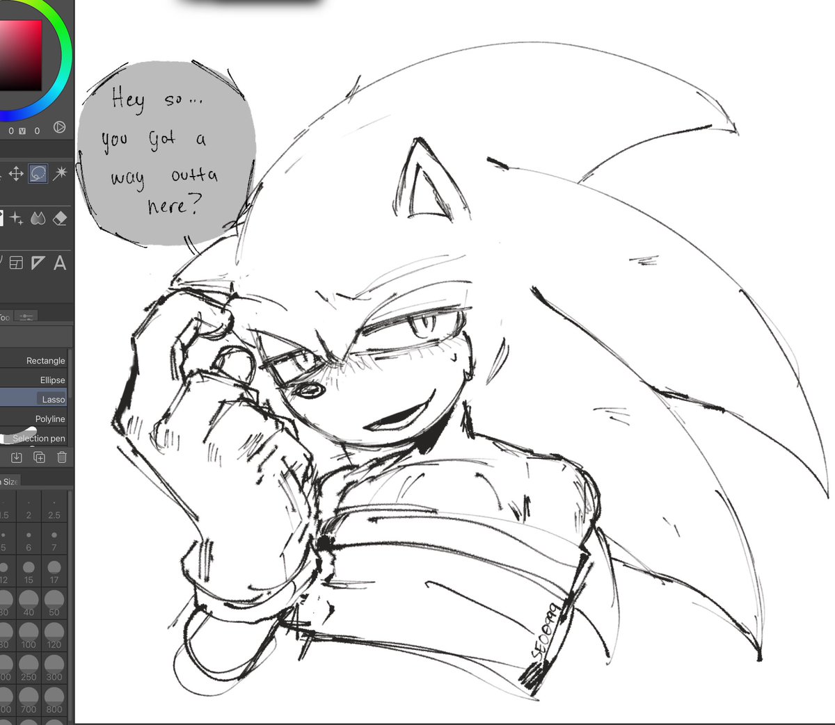 Lil sketch before I lose my marbles 😀✌️
#SonicTheHedgehog