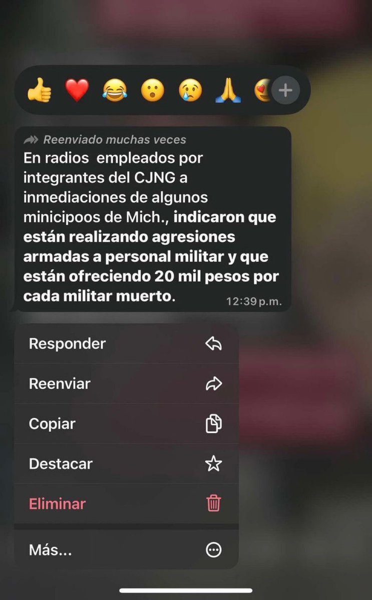 🇲🇽🚨| URGENTE: Informes adicionales indican que el CJNG está apuntando específicamente al personal militar mexicano en el estado de Michoacán. Ofrecen dinero por cada militar muerto. Claudia Sheinbaum llevó a México al caos total con su política de abrazos y no balazos.