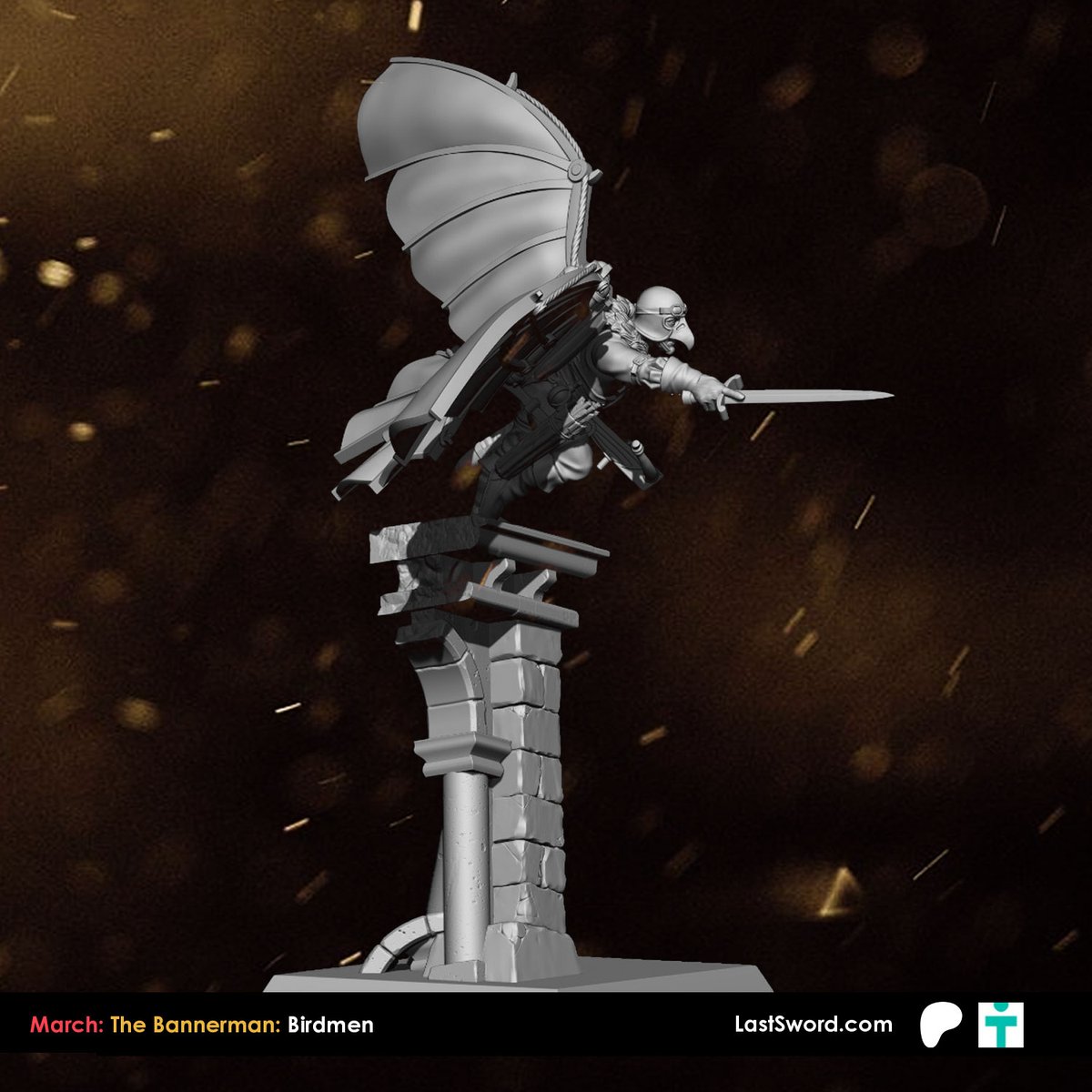 LastSwordMinis's tweet image. (WIP) March Patreon: The Bannerman: Birdmen
From now on, their power to strike from above is a threat no commander can afford to ignore.
Get yours soon at: loom.ly/9cCwgtY
-
#citiesofsigmar #dogsofwar #the9thage #warhammer #aos #3dprint #dnd #lastswordminiatures