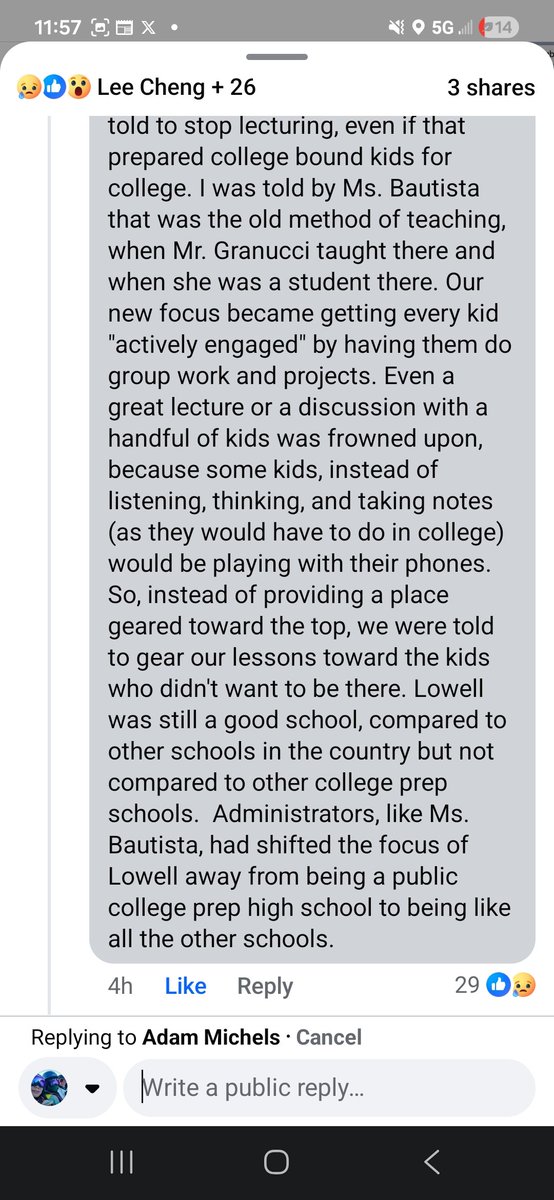They are destroying Lowell from the inside out after they werent successful at trying to destroy it from the outside with lottery system. Lowell drops dramatically in national rankings... like the rest of infrastructure in sf, by putting ideology over competence at its helm