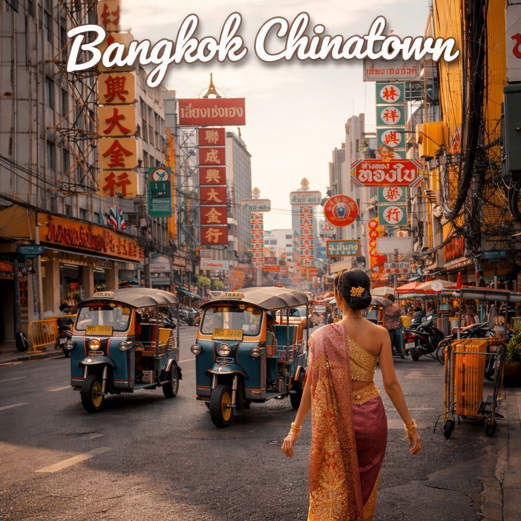 Cretalent's tweet photo. Bangkok must visit place #1: Chinatown. 🏮🇹🇭 
🌅 Visit in the early morning for the most authentic food stalls, then come back at night for a neon-soaked 80s vibe🌃✨ 

With #Cretalent, explore both sides with local guides who know the spots 📍✨
#web3 #Bangkok #thailandtravel https://t.co/0zhGPbeVFy