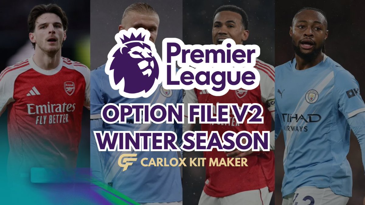 Carloxkitmaker's tweet image. 🟣Premier League V2 – Winter Season 🟣
YA DISPONIBLE para PES 2021 PS4 / PS5 🔥
Nueva versión con mejoras y actualizaciones en la liga inglesa.
By Carlox Kit Maker
✅DOWNLOAD✅
mediafire.com/file/lug7nu2yt…
#PES2021 #PremierLeague #OptionFile #WinterSeason #CarloxDesign #PS4 #PS5