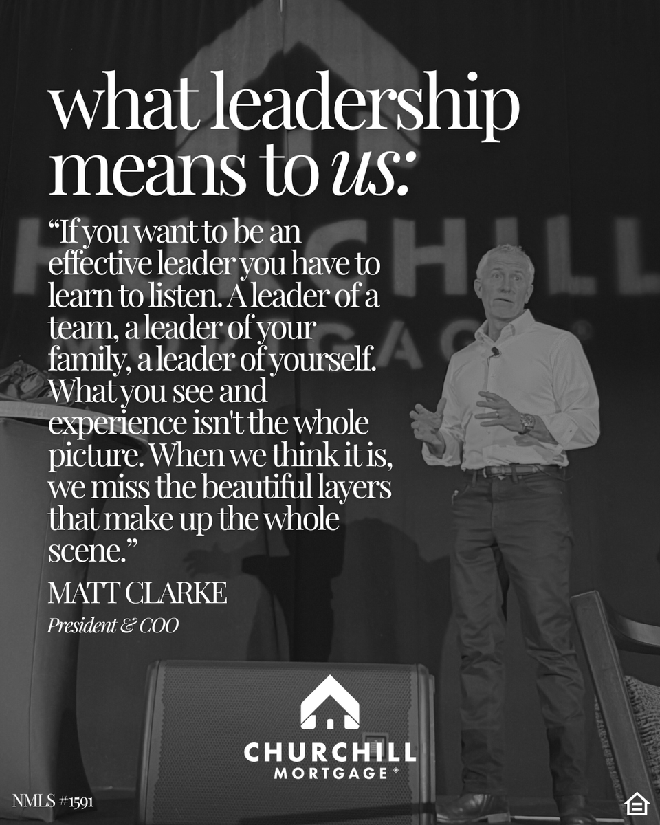 This Sunday, we're recognizing the values of leadership and service—and appreciating how our own Matt Clarke embodies those qualities with the heart of a servant. 
#churchillmortgage #leadership