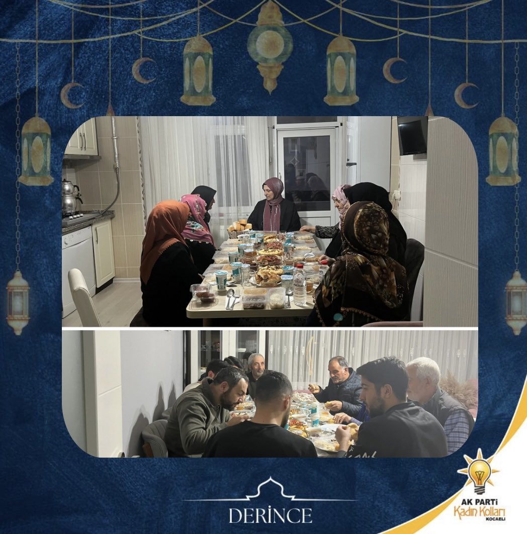 İlçe Kadın Kolları Başkanımız Gülay ARSLAN ve yönetimimiz ile birlikte kıymetli yol arkadaşımız, yönetim kurulu üyemiz Hamiye Durdun’un cenaze evinde iftarımızı açtık.