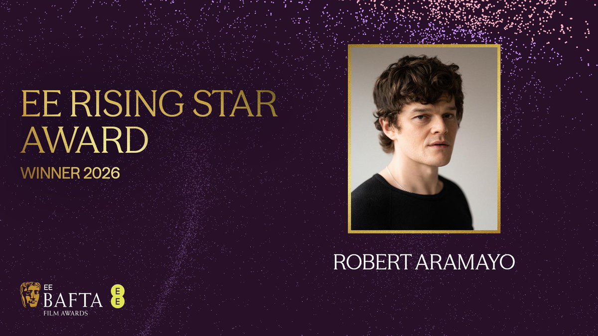 Your <a href="/EE/">EE</a> Rising Star winner for 2026 is Robert Aramayo ⭐ #EEBAFTAs <a href="/StudiocanalUK/">StudiocanalUK</a>