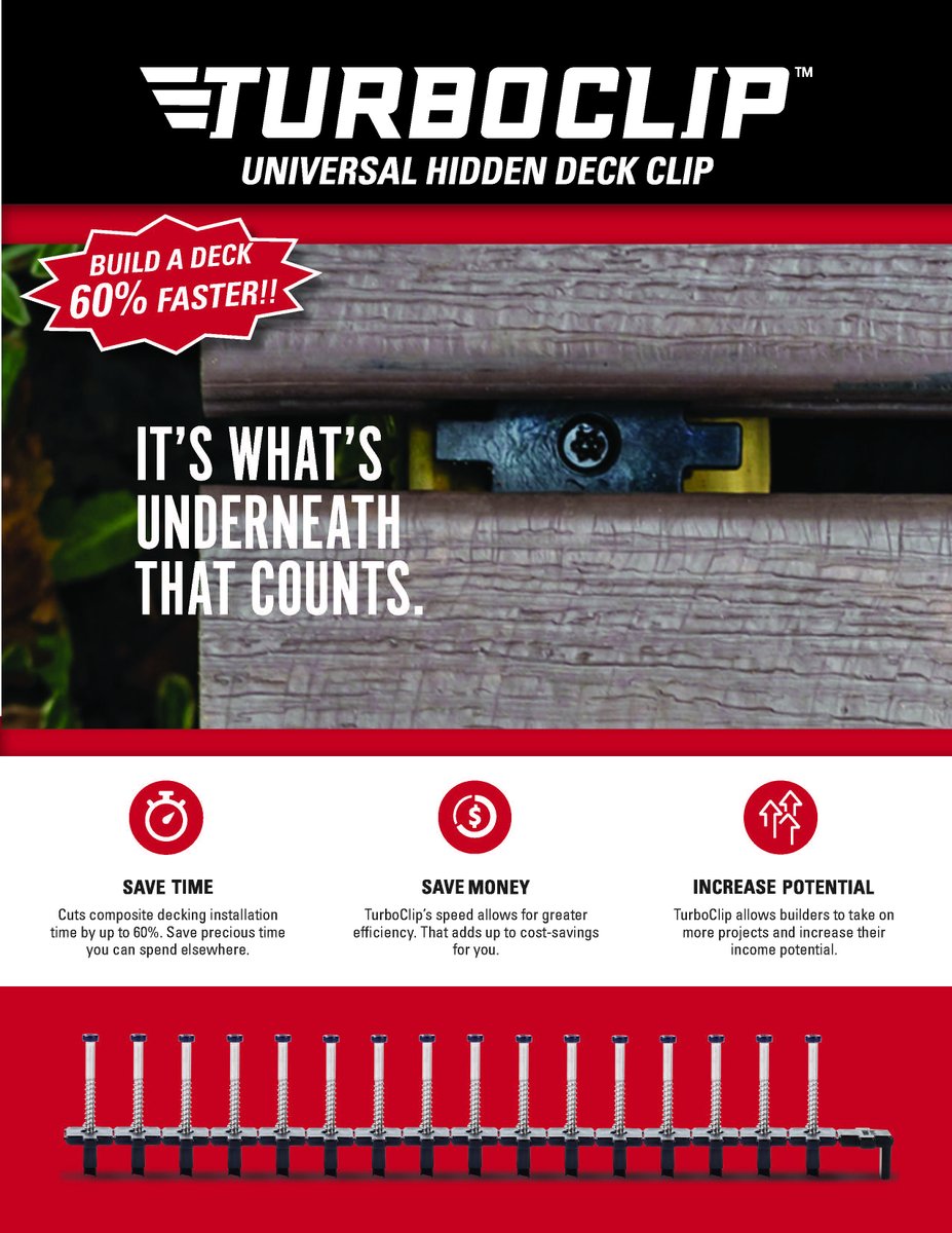 Turboclip universal hidden deck clips are an innovative solution for decking projects. These clips provide a seamless and secure fastening system for deck boards, ensuring a clean and professional finish. 🛠️⛓️