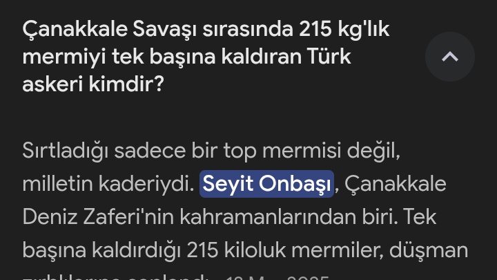Serenaya göre seyit onbaşı yerlerde sürünüyor. Birinden bahsederken kim olduğunu bil