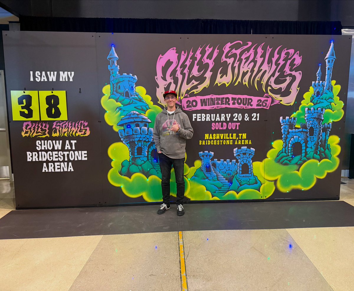 reltubyort's tweet photo. Billy Strings 2.21.2026 Bridgestone Arena, Nashville, TN. Show no. 38. #billystrings #wintertour26 #wintertour #nashville #tennessee https://t.co/gdwVIJGgZW