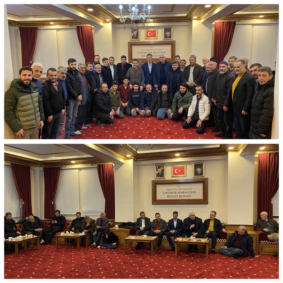 ozmehmetemin's tweet photo. 📍 Yakutiye / Umudum Mahallesi

Yakutiye Belediye Başkanımız Sayın Mahmut Uçar, AK Parti Erzurum İl Başkan Yardımcımız Sayın Murat Anatepe ve Yakutiye İlçe Başkanımız Sayın Ferit Yıldız ile birlikte Umudum Mahallemizde Millet Konağı’nda kıymetli hemşehrilerimizle bir araya geldik.

Cumhurbaşkanımız Sayın Recep Tayyip Erdoğan’ın selamlarını hemşehrilerimize ileterek gönül sohbetinde bulunduk.
Birlik ve beraberlik içerisinde, hemşehrilerimizle gönül gönüle çalışmaya devam edeceğiz.

#Erzurum #Yakutiye #AKParti