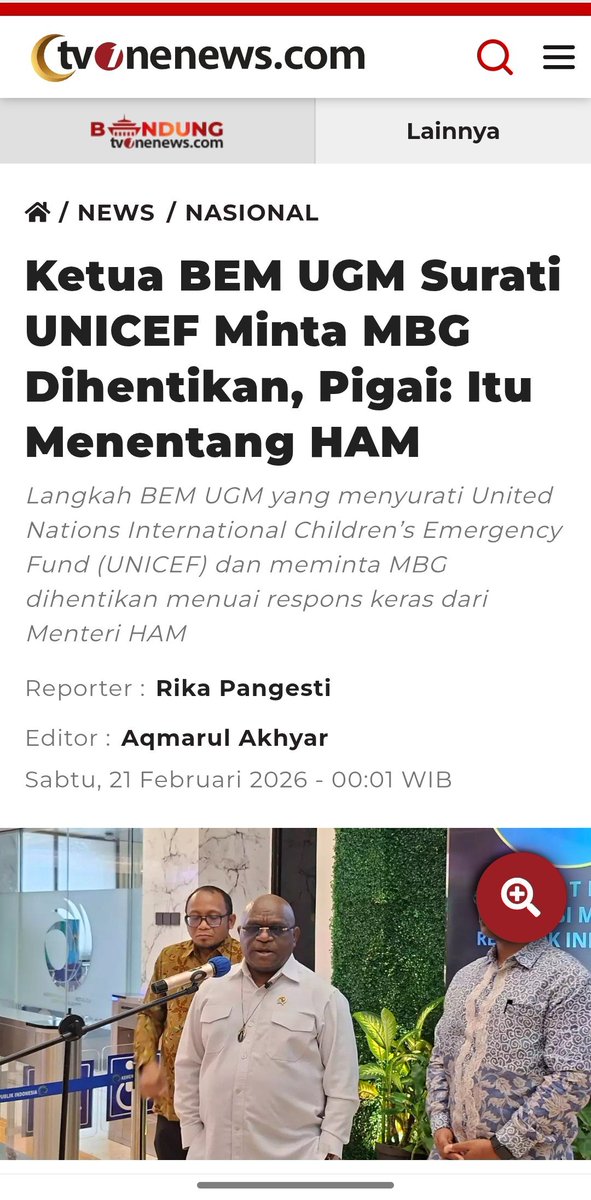 Ini pernyataan yg terbalik  Pak Mentri justru Mr  <a href="/NataliusPigai2/">NataliusPigai</a> yg menentang HAM jadi nya.

Sebagai Warga Negara bebas mengkritik, bahkan penolakan terhadap suatu program pemerintah (termasuk menuntut penghentian jika dianggap gagal atau berbahaya), adalah bagian dari hak