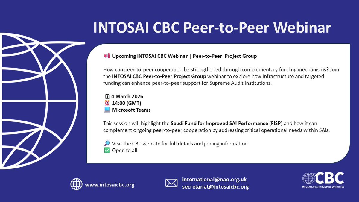 INTOSAI Capacity Building Committee tweet media