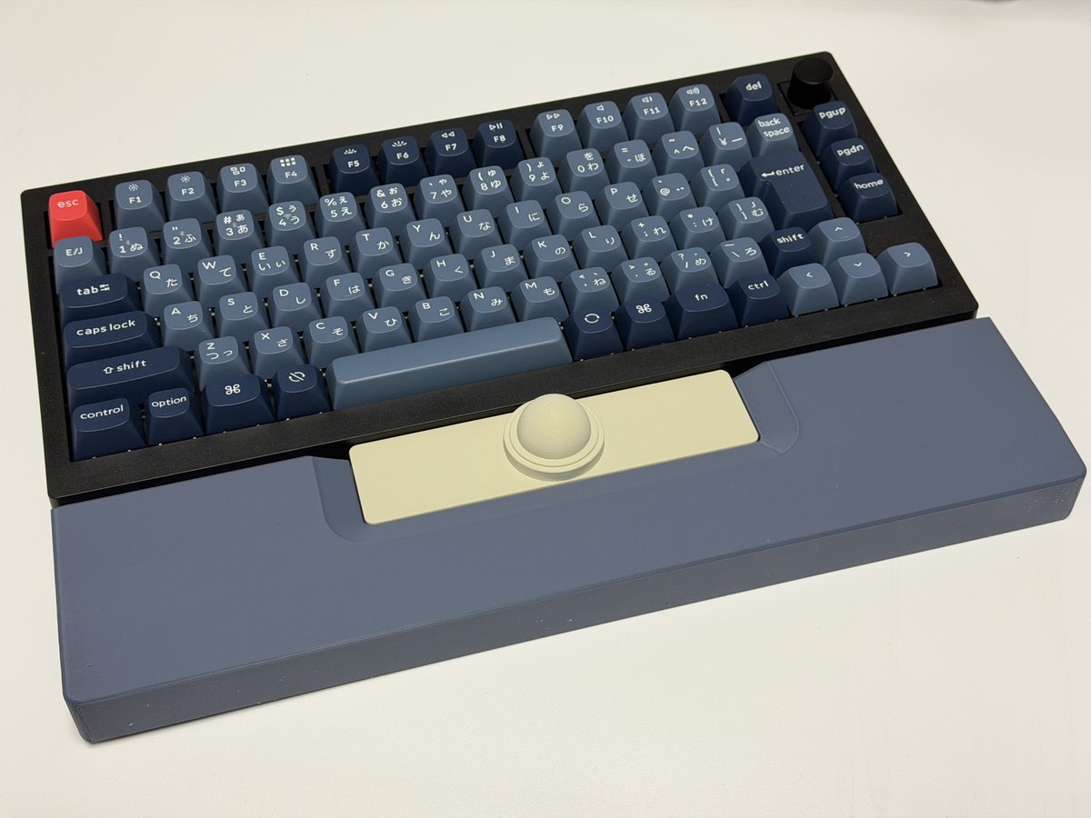 Nape Pro勝手モックアップと24ミリ専用リストレスト(Keychron V1 Max幅