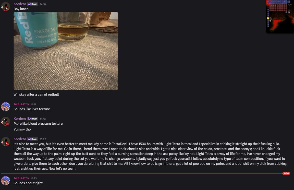 whiskey + redbull making me act up