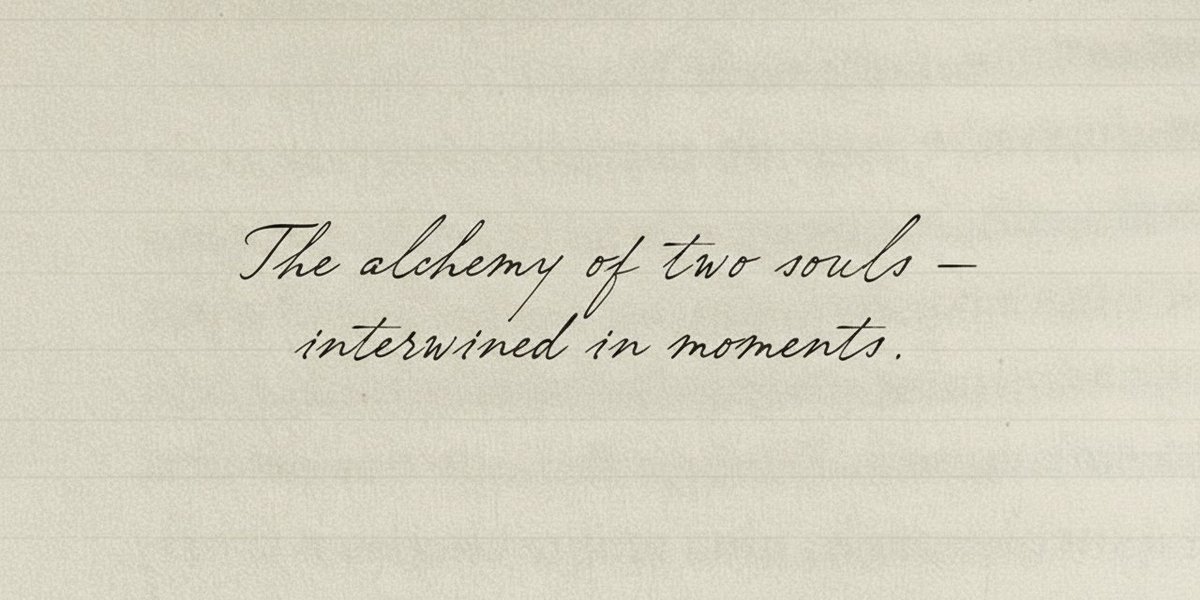 The alchemy of two souls —
intertwined in moments.