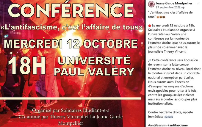 Le journaliste de Blast, Thierry Vincent, met en cause Fdesouche en direct sur LCI. 

La présentatrice <a href="/AcBottet/">Anne-Chloé BOTTET</a> omet de préciser qu’il a participé à des conférences de la Jeune Garde alors qu'il s'agit d'une émission de fact-checking.

x.com/FrenchCarcan/s…