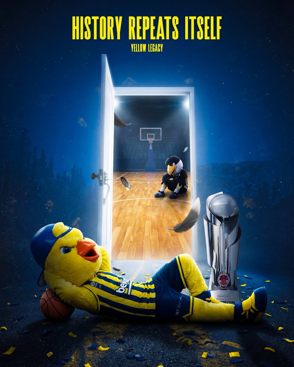 YellowTheCanary's tweet photo. Biz bu işi DÖRT DÖRTLÜK yaparız.🫢🏆

#Yellow @FBBasketbol https://t.co/rjXbZjyfEn